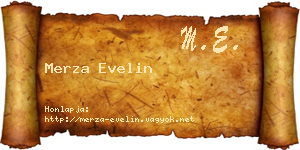 Merza Evelin névjegykártya